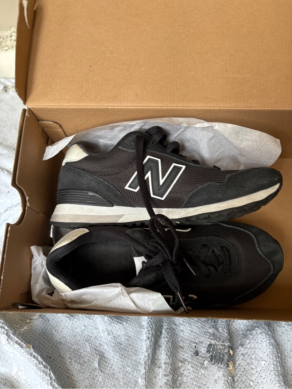 New Balance Black and White Women's Casual Sneakers